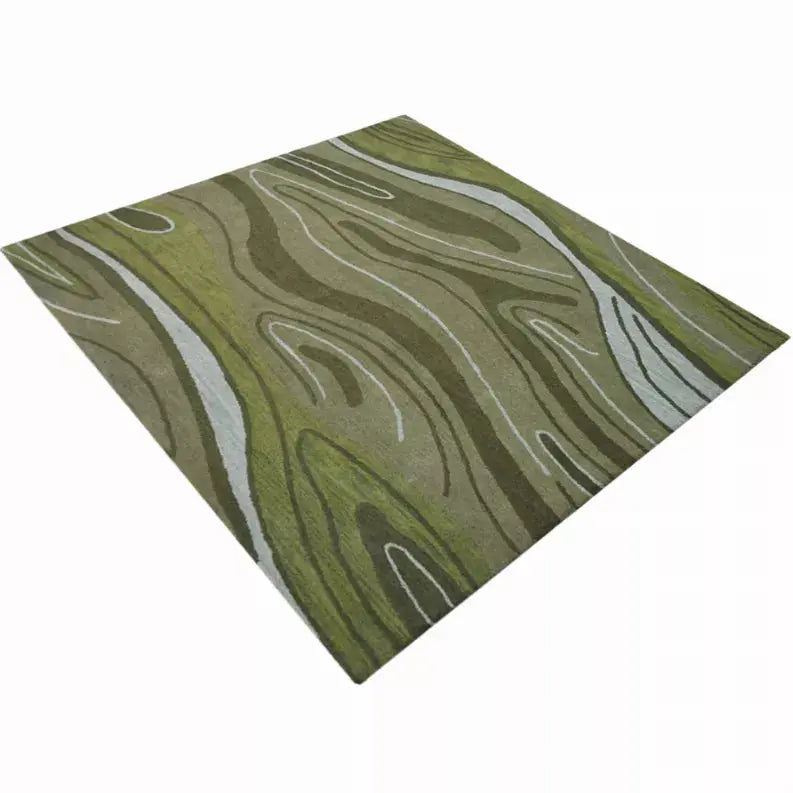 Rugsotic Carpets Hand Tufted Wool Square Area Rug Abstract Get My Rugs LLC