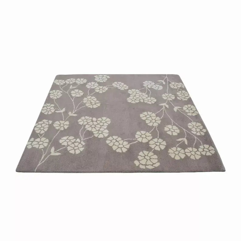 Rugsotic Carpets Hand Tufted Wool Square Area Rug Floral Get My Rugs LLC