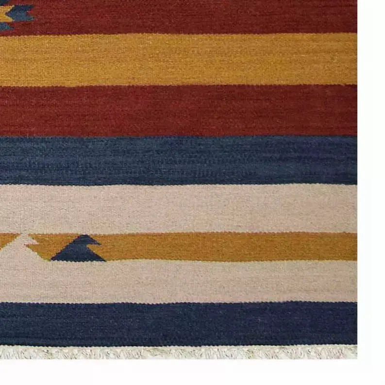 Rugsotic Carpets Hand Woven Flat Weave Kilim Wool Area Rug Contemporary Get My Rugs LLC