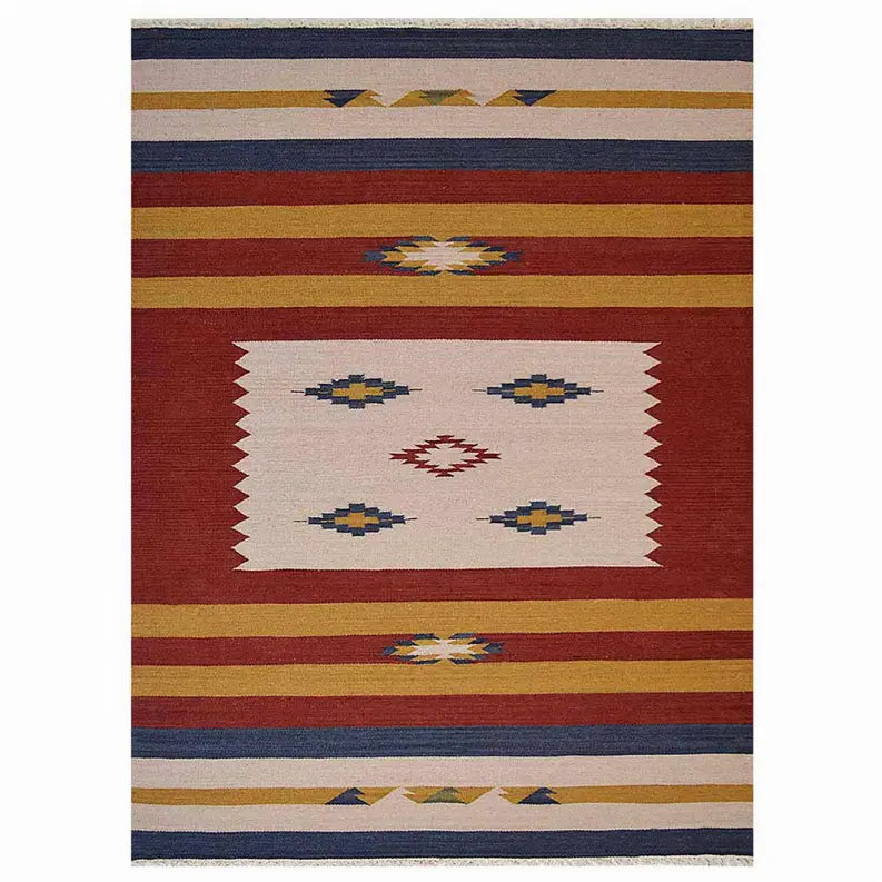 Rugsotic Carpets Hand Woven Flat Weave Kilim Wool Area Rug Contemporary Get My Rugs LLC