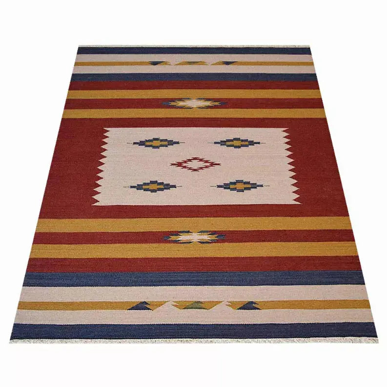 Rugsotic Carpets Hand Woven Flat Weave Kilim Wool Area Rug Contemporary Get My Rugs LLC