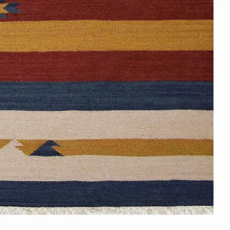 Rugsotic Carpets Hand Woven Flat Weave Kilim Wool Area Rug Contemporary Get My Rugs LLC