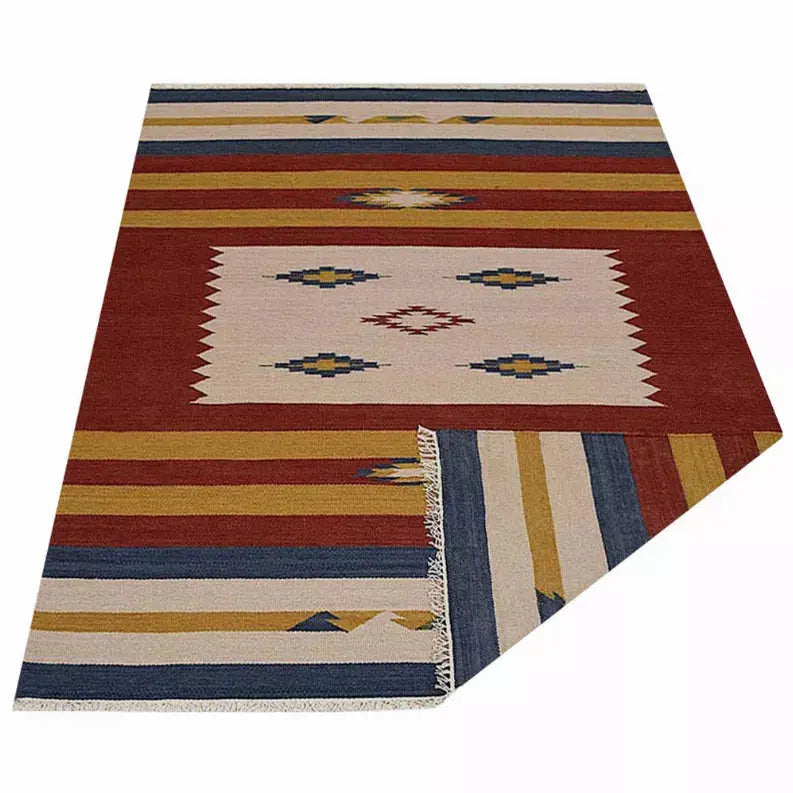 Rugsotic Carpets Hand Woven Flat Weave Kilim Wool Area Rug Contemporary Get My Rugs LLC