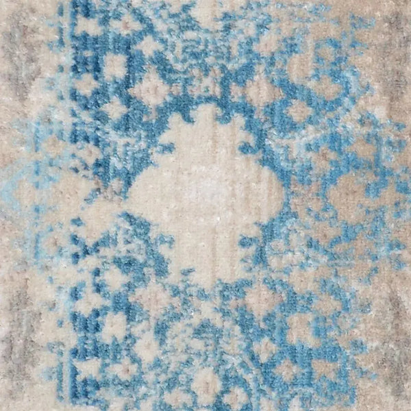 Rugsotic Carpets Machine Woven Crossweave Polyester Blue Area Rug Oriental Get My Rugs LLC