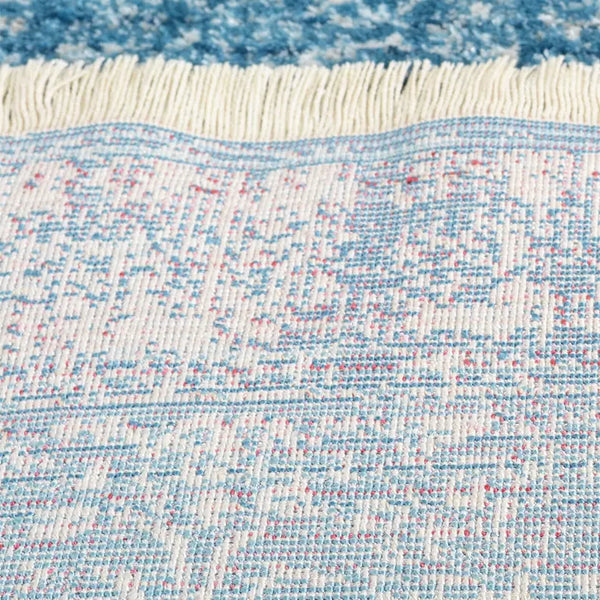 Rugsotic Carpets Machine Woven Crossweave Polyester Blue Area Rug Oriental Get My Rugs LLC