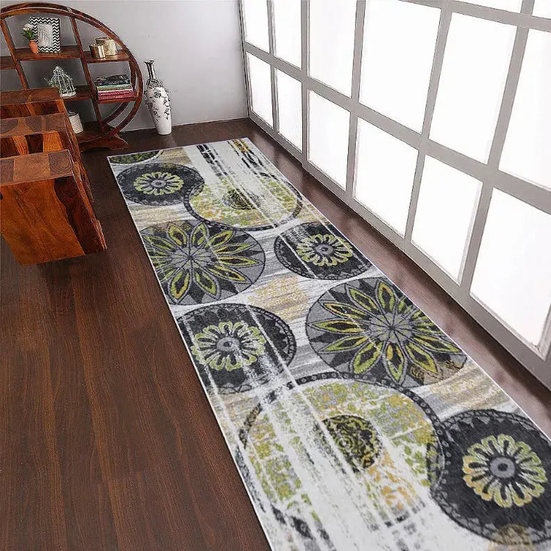 Rugsotic Carpets Machine Woven Heatset Polypropylene 3'2''x10' Runner Area Rug Contemporary Get My Rugs LLC