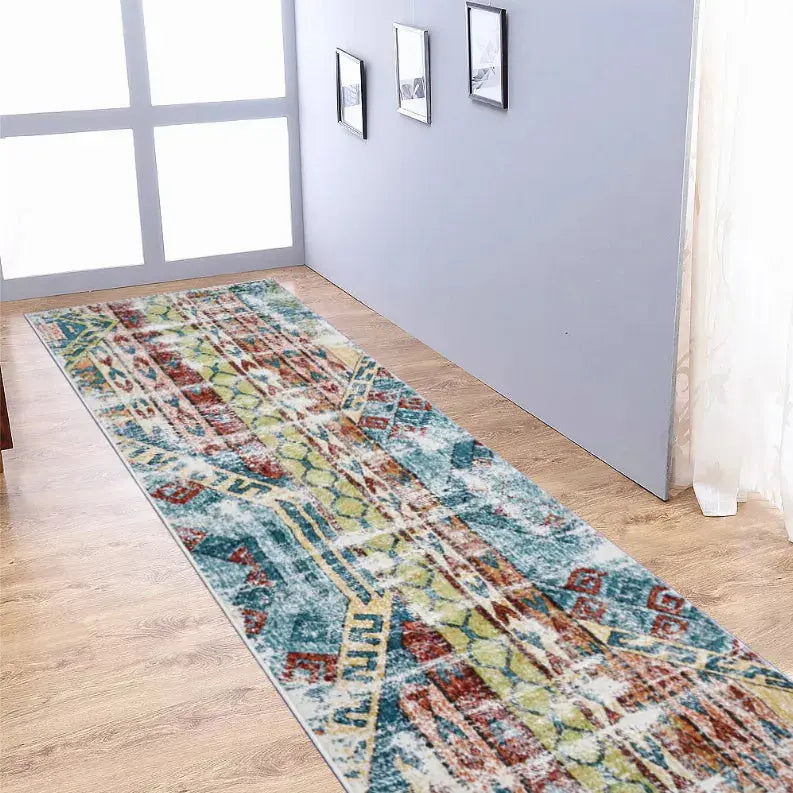 Rugsotic Carpets Machine Woven Heatset Polypropylene 3'2''x10' Runner Area Rug Contemporary Get My Rugs LLC