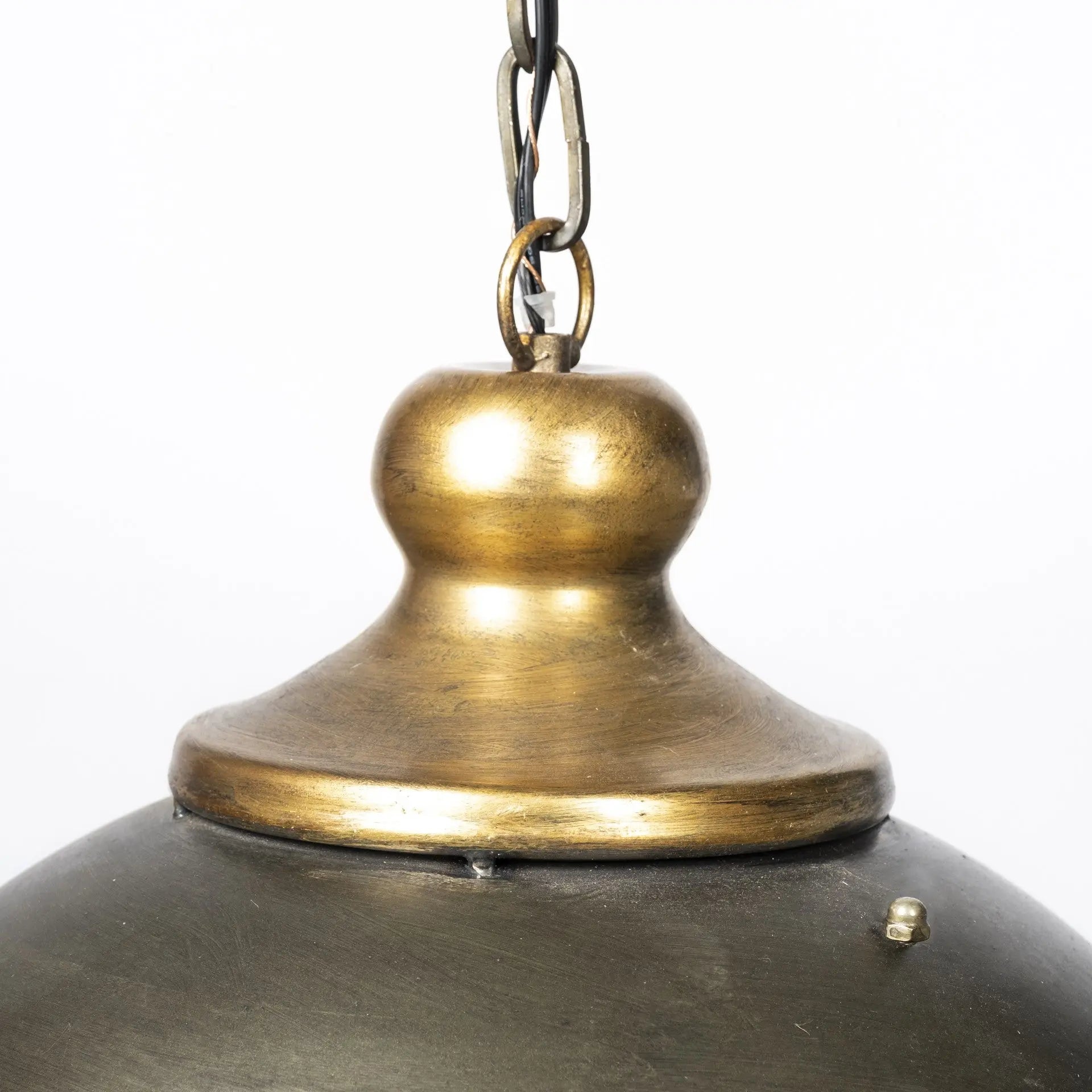 Rustic Gold Ton Metal Dome Hanging Light Homeroots Lighting