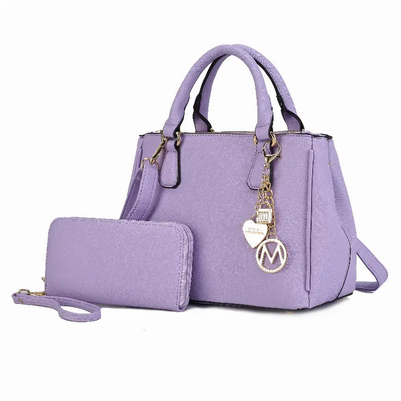 Ruth Vegan Leather Women's Satchel Bag with Wallet MKF Collection by Mia K.