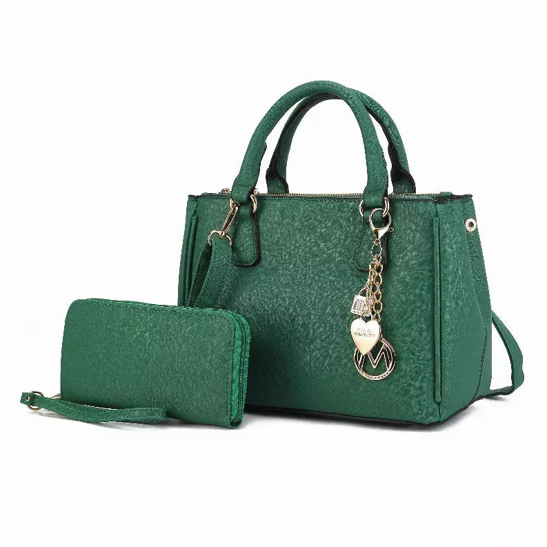 Ruth Vegan Leather Women's Satchel Bag with Wallet MKF Collection by Mia K.