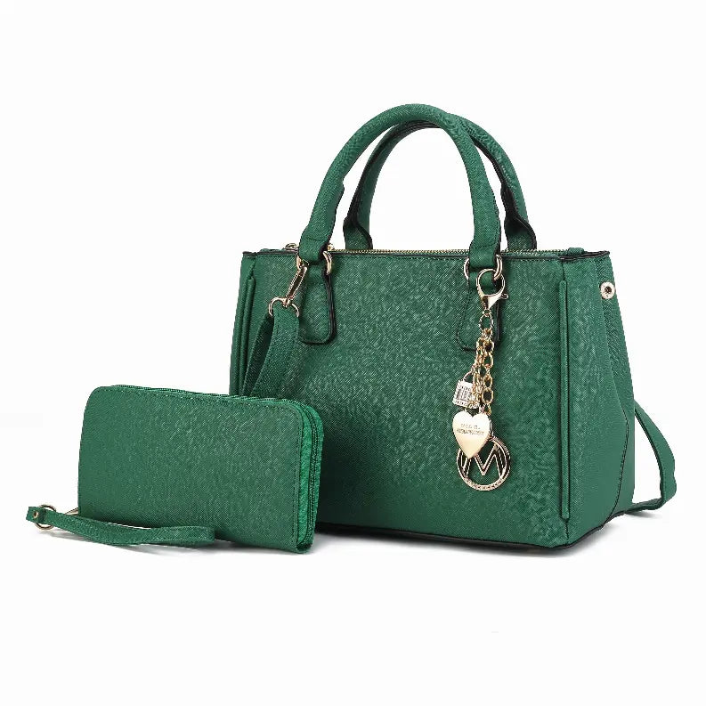 Ruth Vegan Leather Women's Satchel Bag with Wallet MKF Collection by Mia K.