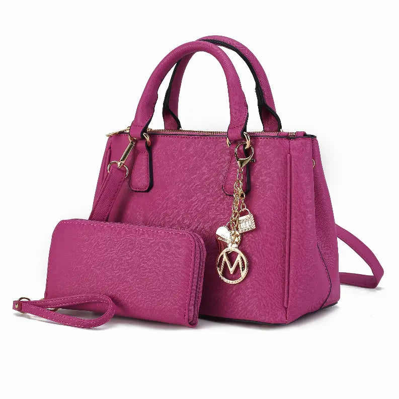 Ruth Vegan Leather Women's Satchel Bag with Wallet MKF Collection by Mia K.