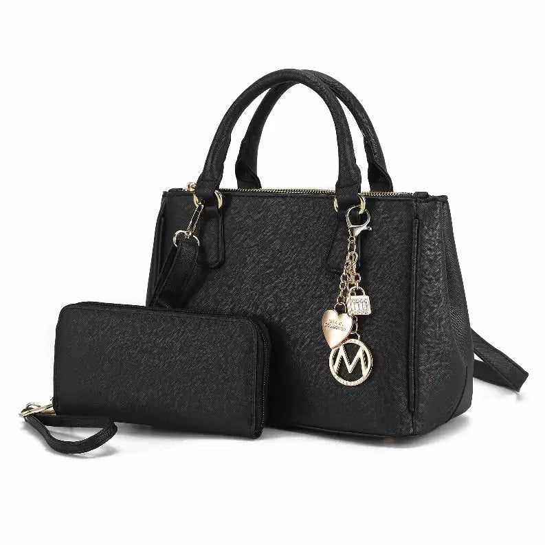 Ruth Vegan Leather Women's Satchel Bag with Wallet MKF Collection by Mia K.