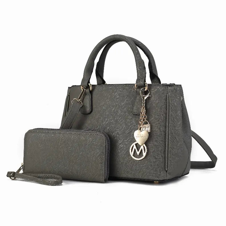 Ruth Vegan Leather Women's Satchel Bag with Wallet MKF Collection by Mia K.