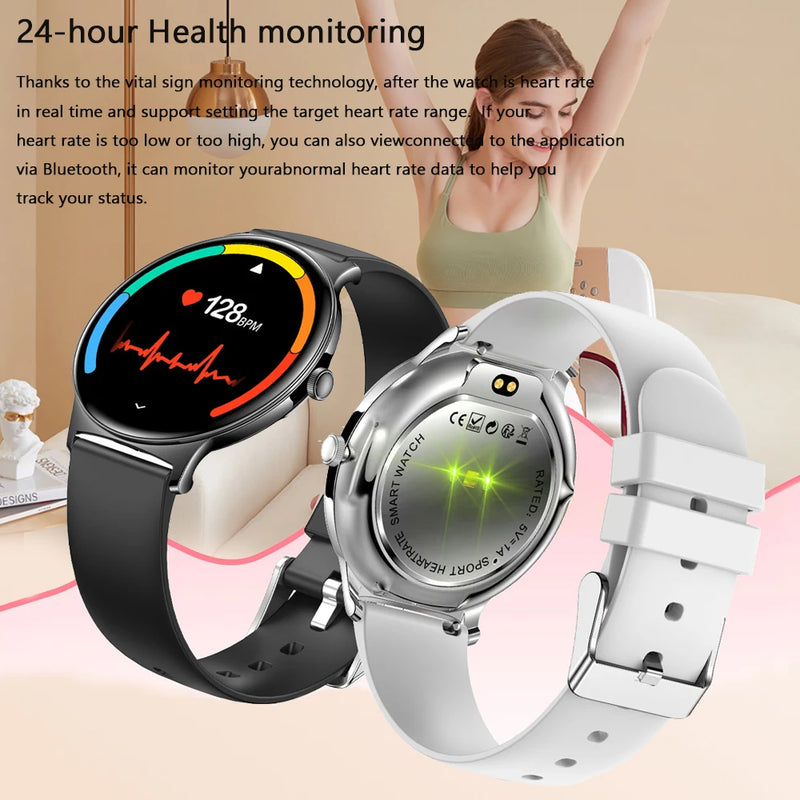 For Huawei New Ultra Slim AMOLED Smart Watch Women Screen Always Display Time Heart Rate BT Calling High-end Fashion Smartwatch