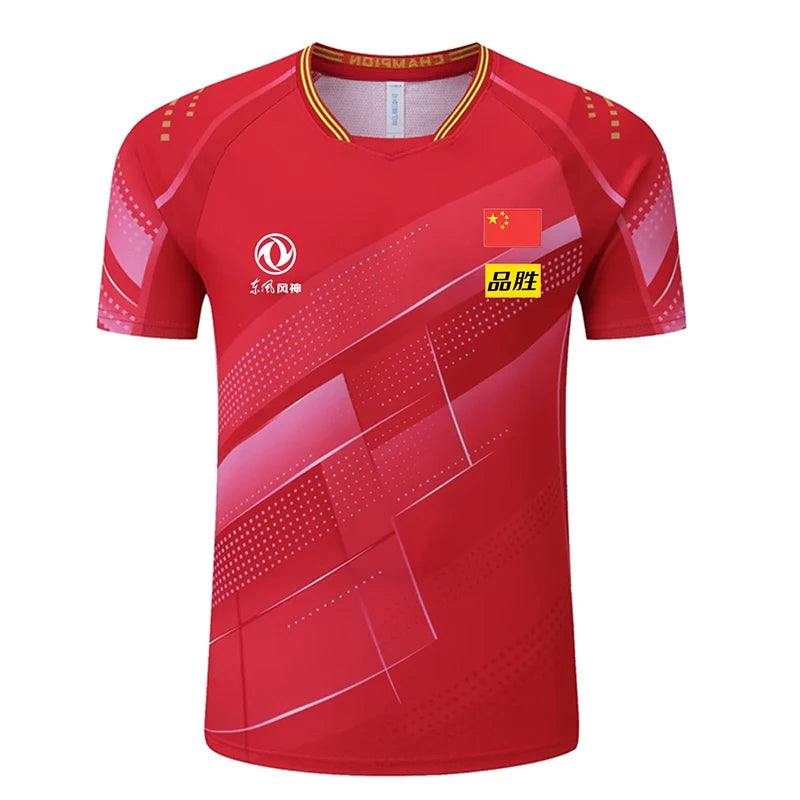 2023 Championship China Team table tennis shirts shorts Men Women Children ping pong t shirt Table tennis clothes soccer jerseys RED with logos C