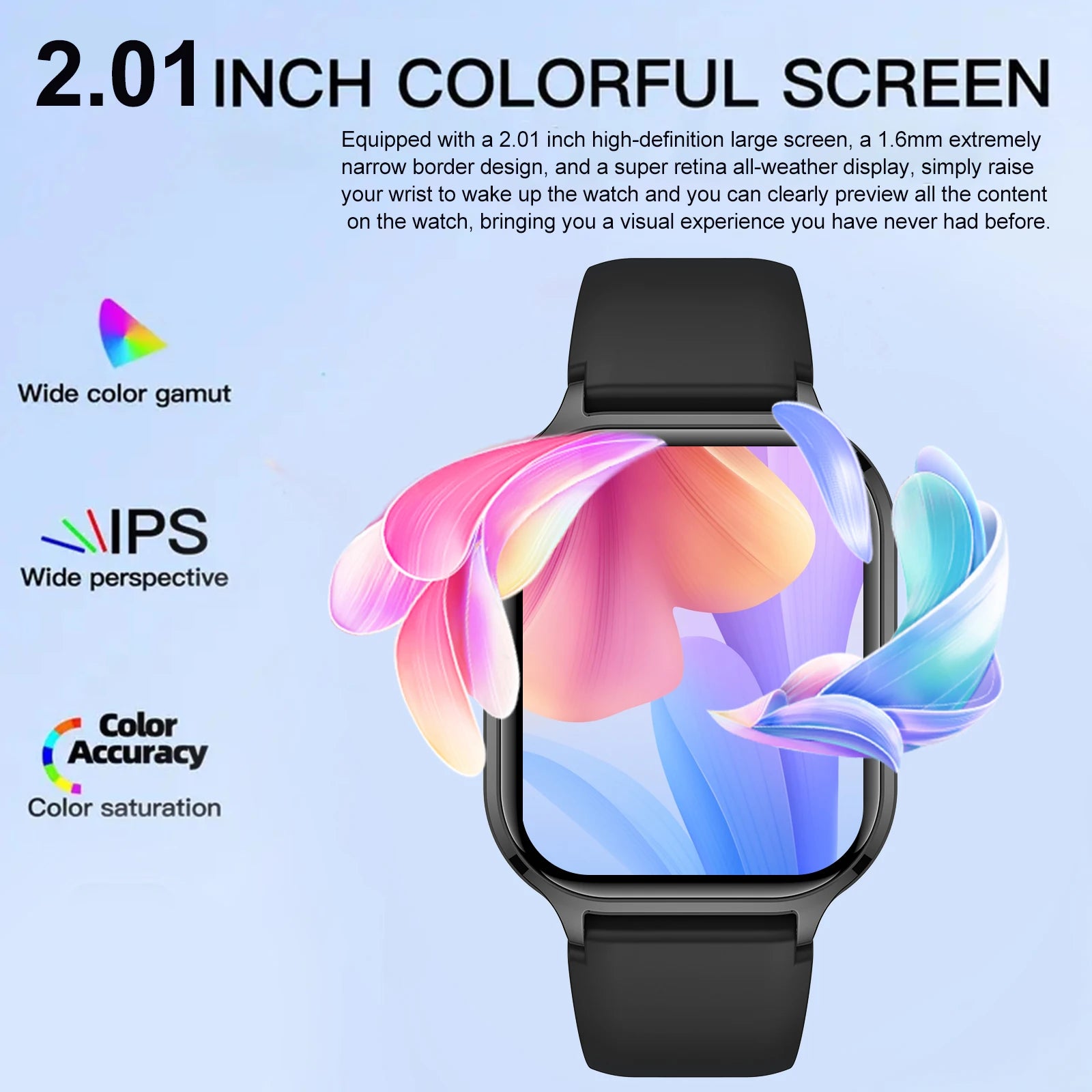 Smart watch, wireless calling, customizable dial, remote photography, multiple sports modes, suitable for iPhone/Android