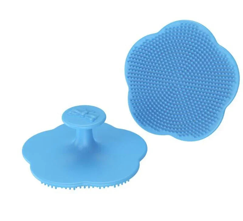 Baby Care Accessories Fetal Head Fat Comb Infant Bathing Soft Comb Newborn Hair Cleaning Supplies Infant Silicon Head Massager C68-B-blue