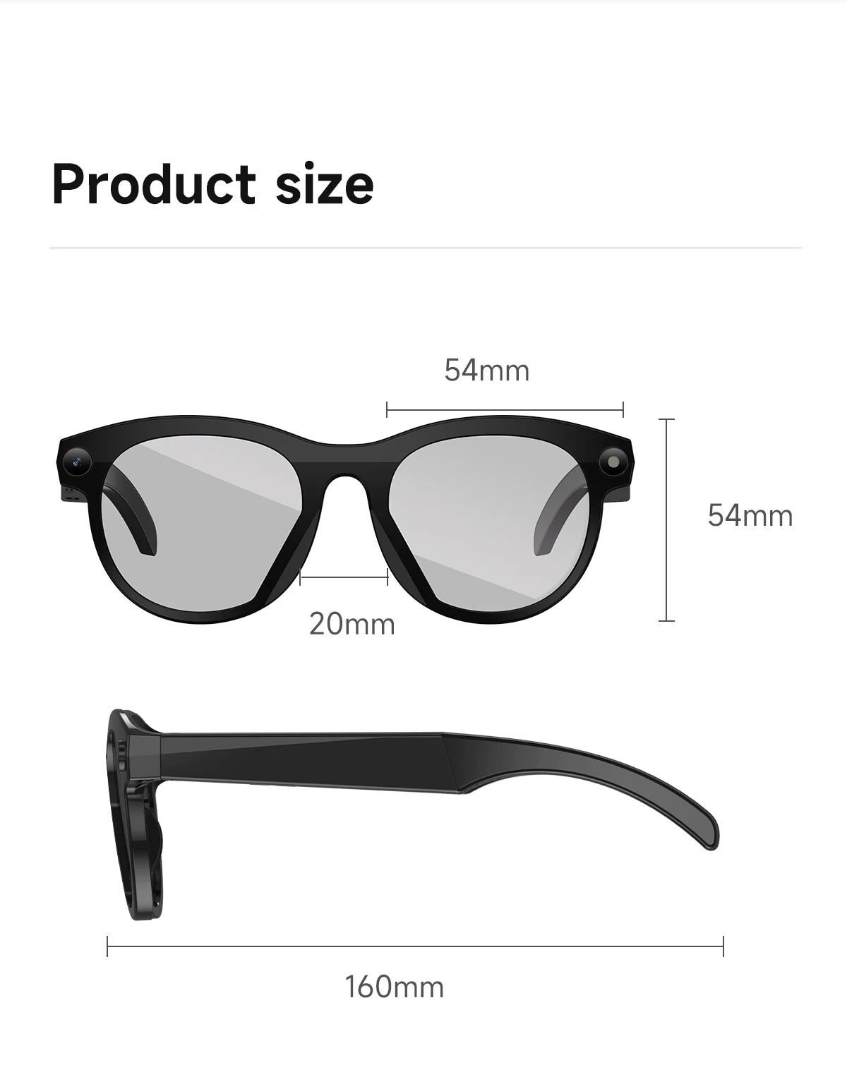 2025 AI Smart Glasses New Interaction With Camera Photo Video Record Translation Music Smart Sunglasses Bluetooth Call Headphone