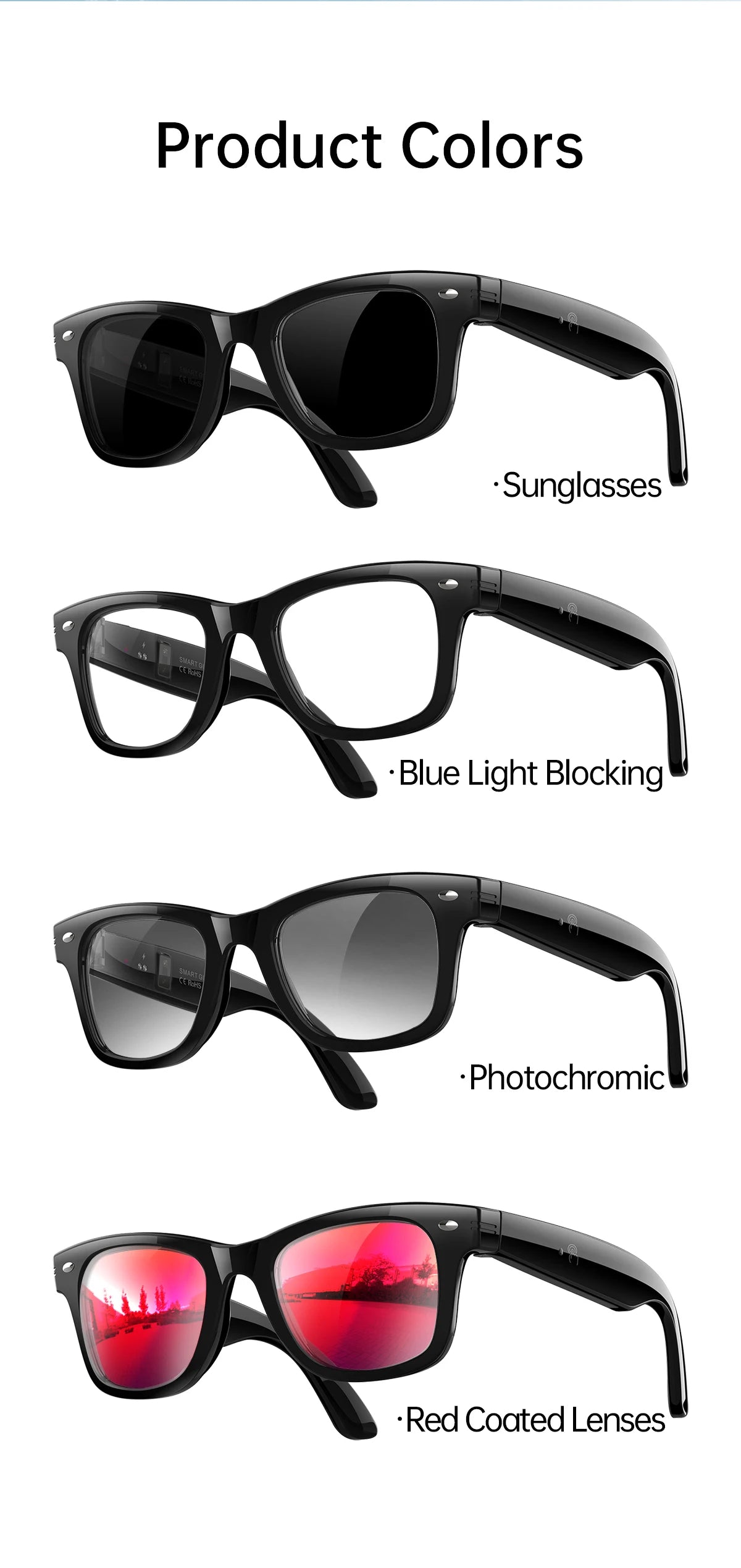 LIGE AI Smart Glasses Men 2025 New Color-Changing Translation Glasses Temperature Monitoring Waterproof Call Smart Sunglasses