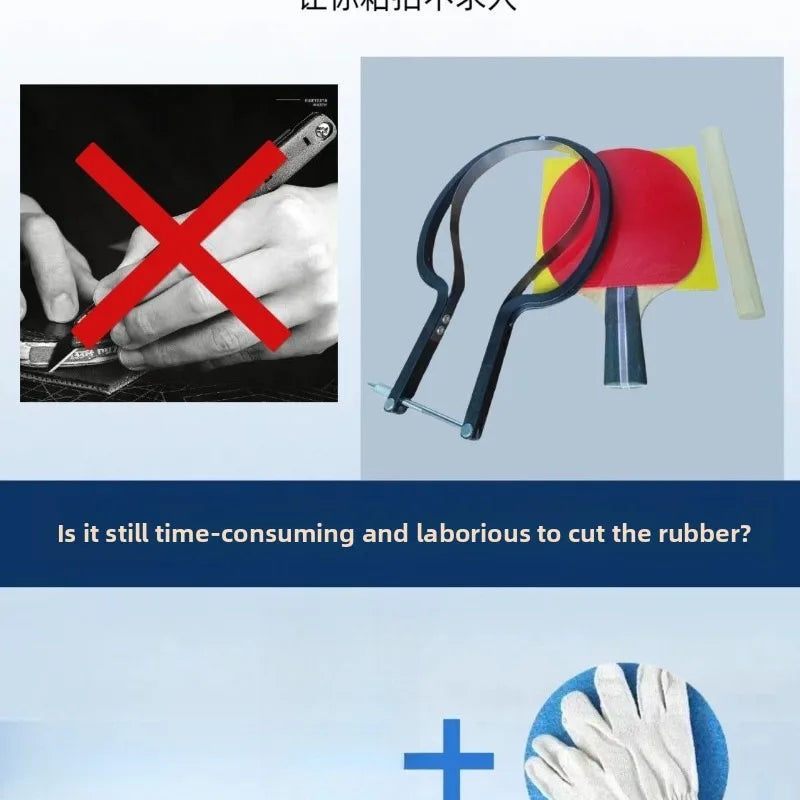 Table Tennis Racket Rubber Cutter Is Multifunctional and Easy To Cut By Hand. It Is Simple, Convenient, and User-friendly