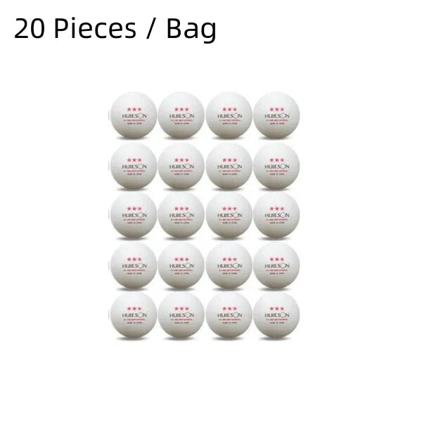 Huieson New ABS Plastic Table Tennis Balls 3 Star 2.8g 40+mm Ping Pong Balls for Match Training Balls White 20pcs