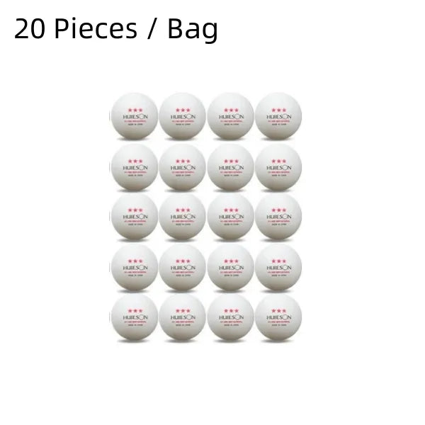 Huieson New ABS Plastic Table Tennis Balls 3 Star 2.8g 40+mm Ping Pong Balls for Match Training Balls White 20pcs