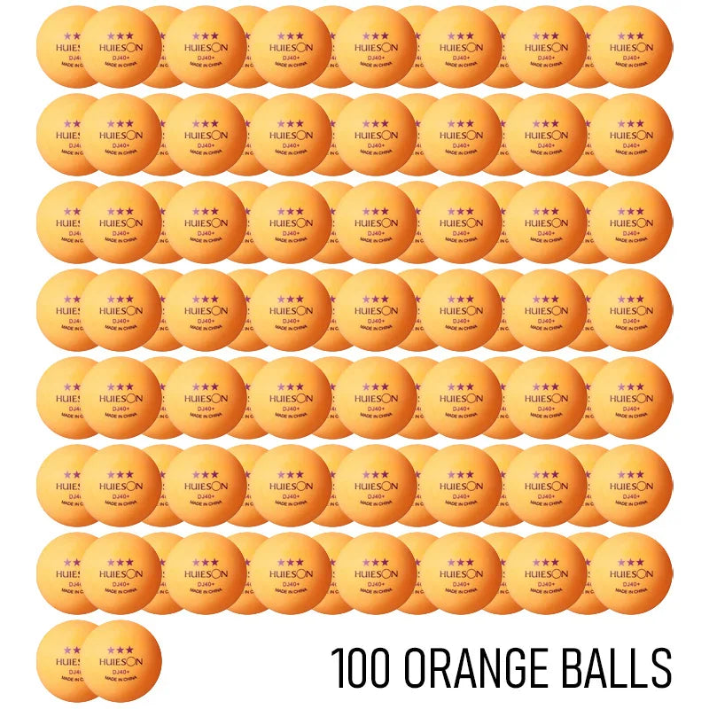 HUIESON 50/100 Pack Table Tennis Balls 3 Stars DJ40+ Ping Pong Balls With Seam Round Bullet ABS New Material Balls for…