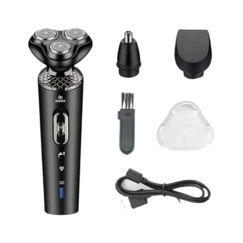 Electric Shavers for Men Waterproof Electric Trimmer Razor Wet &amp Dry Use Rechargeable Battery Rotary Shavers