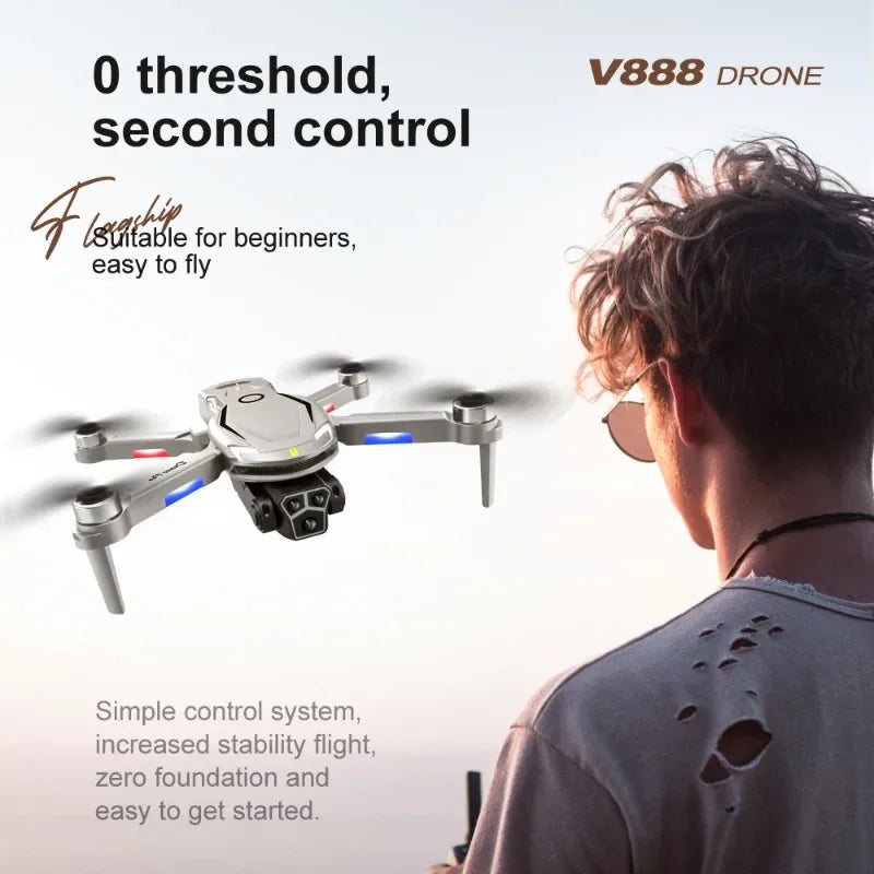 Drone ne Aerial Photography: High-Definition Remote Control, Three-Camera System, 4K Long-Range Brushless Aircraft