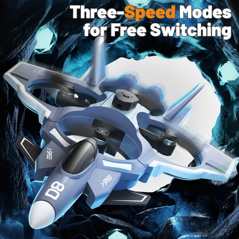 RC Plane with Camera Stunt Performance Drone With 8K Camera Fixed Wing Fighter 4CH 5G WIFI Aerial Photography Foam Toys Aircraft