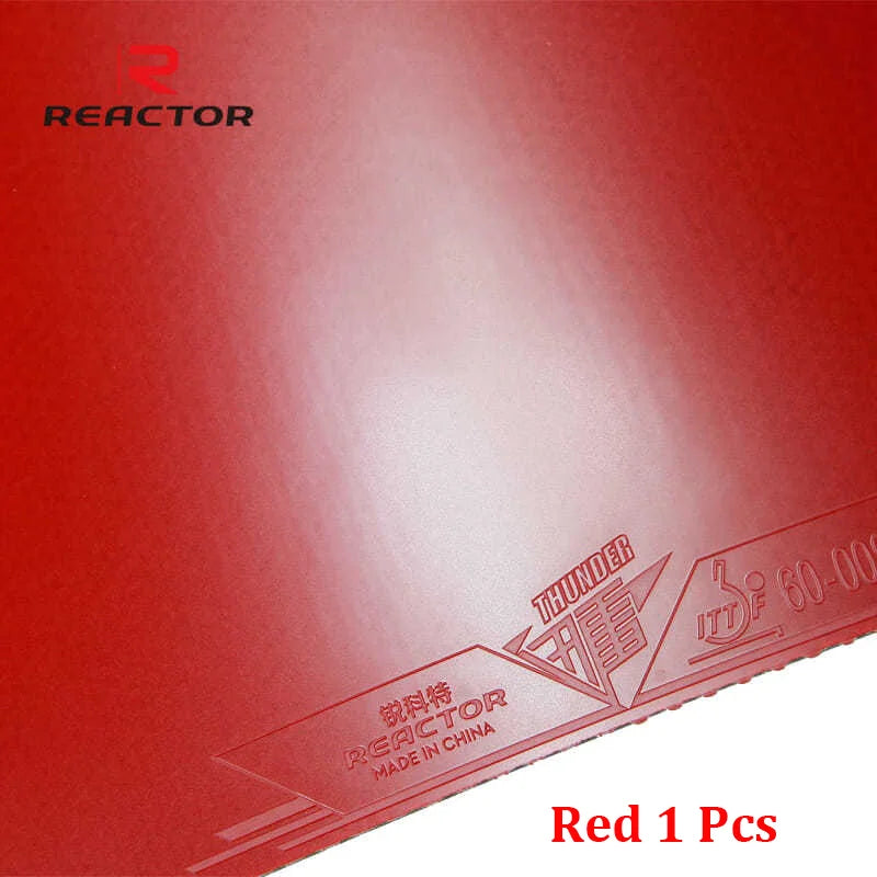 Original Reactor THUNDER Table Tennis Rubber Forehand Offensive Ping Pong Sponge with ITTF Approved Medium Hard Red 1 Pcs