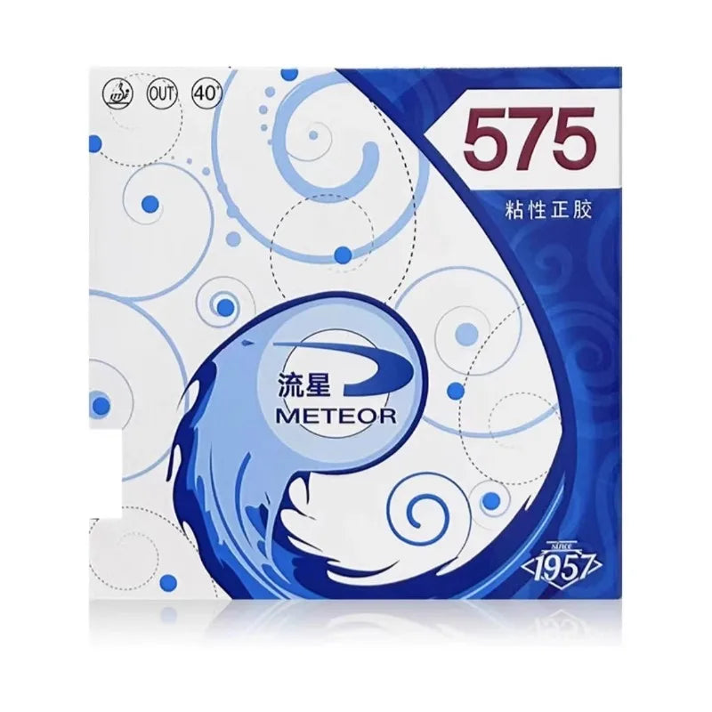 METEOR 575/845 Pips-Out Table Tennis Rubber Sheet Sticky Short Pips with 2mm White Sponge Ping Pong Rubber Attack ITTF…