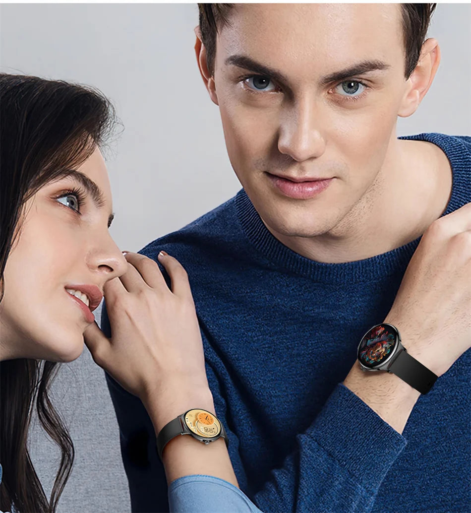 For Huawei New Ultra Slim AMOLED Smart Watch Women Screen Always Display Time Heart Rate BT Calling High-end Fashion Smartwatch