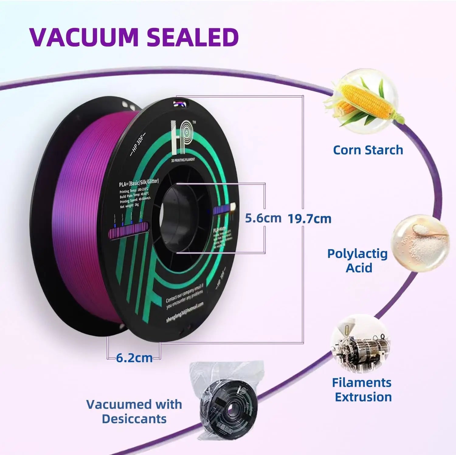 3D Printer Filament, Dual-color PLA Filament,  1.75mm Dimensional Accuracy +/- 0.02mm, 1KG Spool (2.2 lbs), Fit Most FDM…