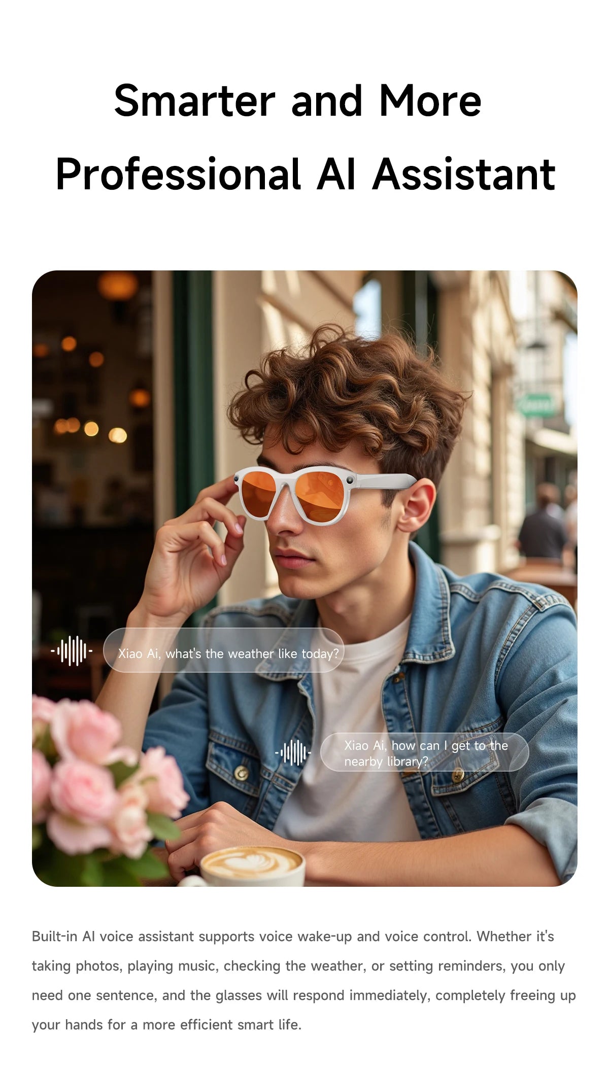 2025 AI Smart Glasses New Interaction With Camera Photo Video Record Translation Music Smart Sunglasses Bluetooth Call Headphone