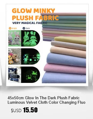 2024 Small Size 50x50cm Squishy Mochi Stetch Minky Fabric 95% Polyester 5% Spandex Stretch 4 Side Plush Fabric For Diy SewingToy - GreatEagleInc