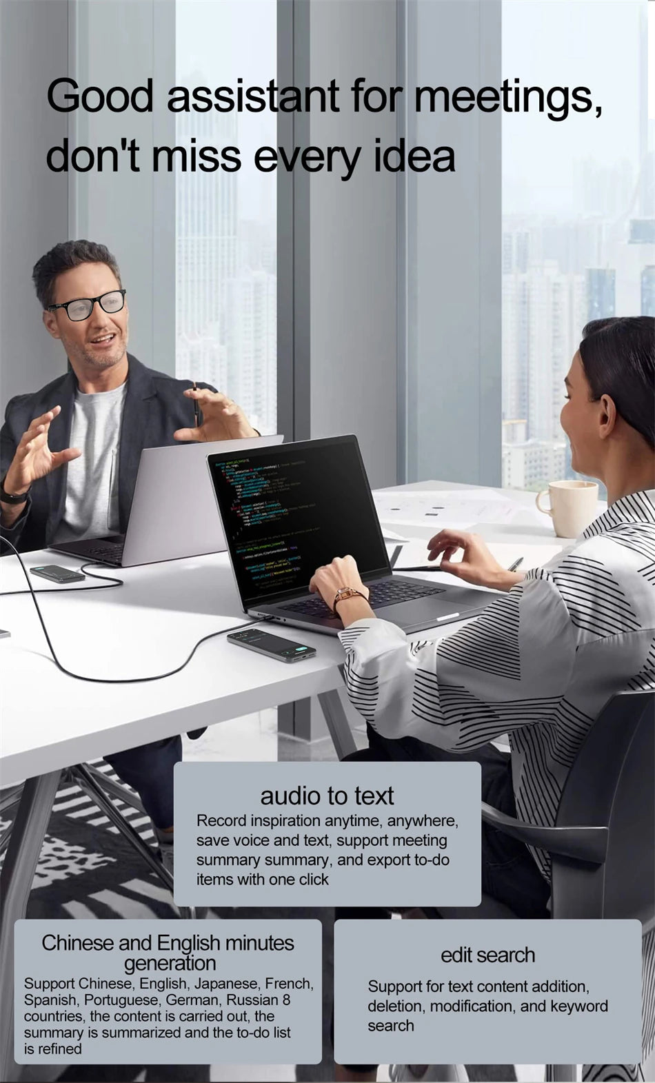 high-tech AI smart glasses can be equipped with various lenses such as sunglasses, blue light, myopia, Men women smart glasses