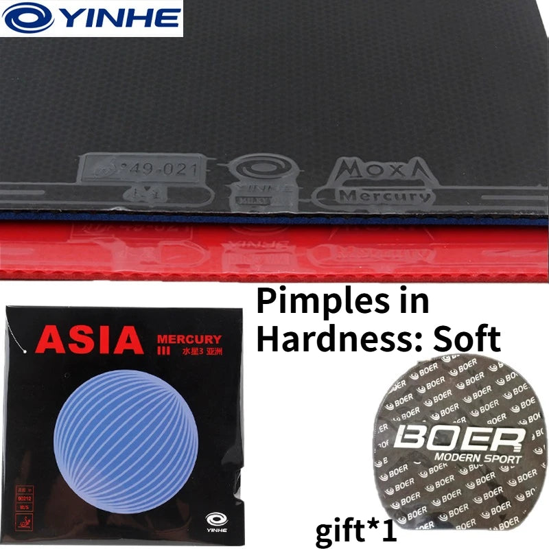 YINHE Mercury III Table Tennis Rubber Pimples in with Soft Elastic Cake Sponge Ping Pong Rubber for Beginner Fast Attack…