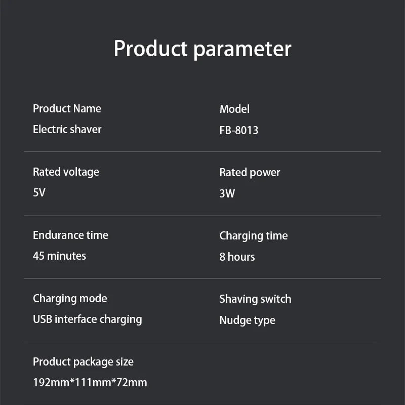 Electric Shavers for Men Waterproof Electric Trimmer Razor Wet &amp Dry Use Rechargeable Battery Rotary Shavers - GreatEagleInc
