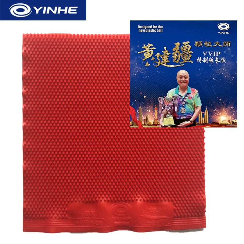 YINHE Huang Jianjiang VIP VVIP Table Tennis Rubber OX Cured Long Pips Ping Pong Rubber Table Tennis Racket Rubber ITTF…