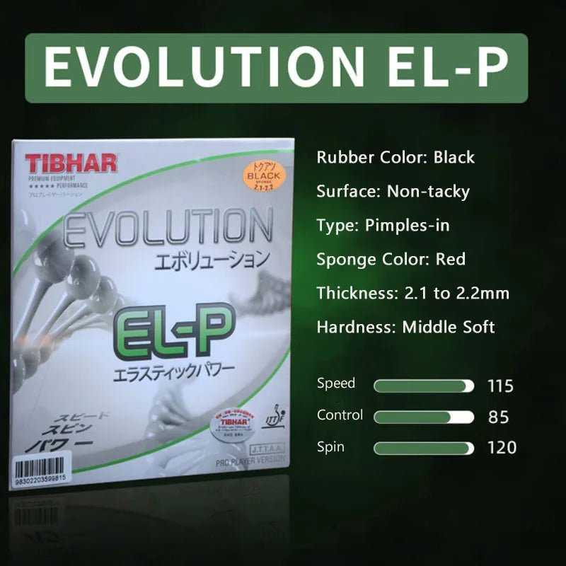 Original Tibhar Evolution EL-P MX-P Table Tennis Rubber Professional Non-tacky Pimples-in Ping Pong Rubber for Quick Attack…