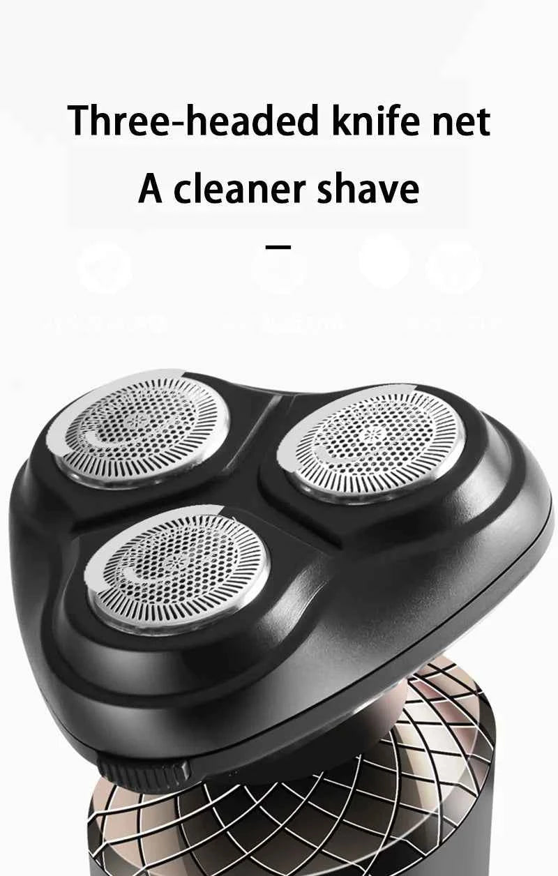 Electric Shavers for Men Waterproof Electric Trimmer Razor Wet &amp Dry Use Rechargeable Battery Rotary Shavers