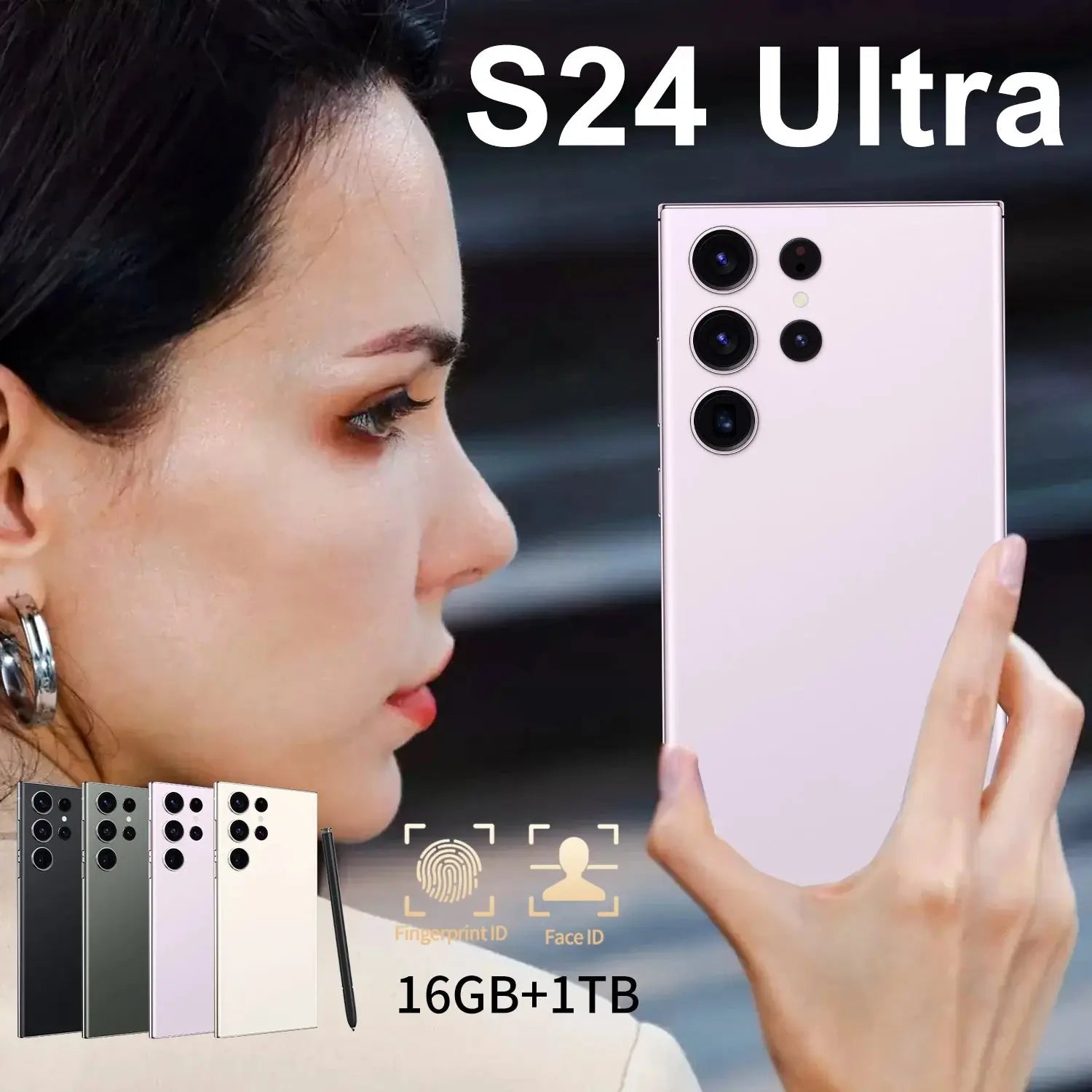 S24 Ultra 7.3 Inch High Definition Large Screen Android 13 All in One Video Game Wireless Network Low Cost 5g Mobile Phone GreatEagleInc