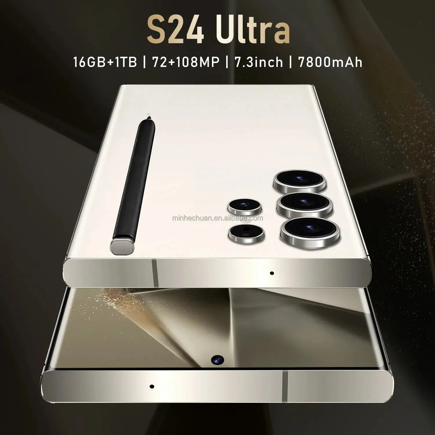 S24 Ultra 7.3 Inch High Definition Large Screen Android 13 All in One Video Game Wireless Network Low Cost 5g Mobile Phone GreatEagleInc