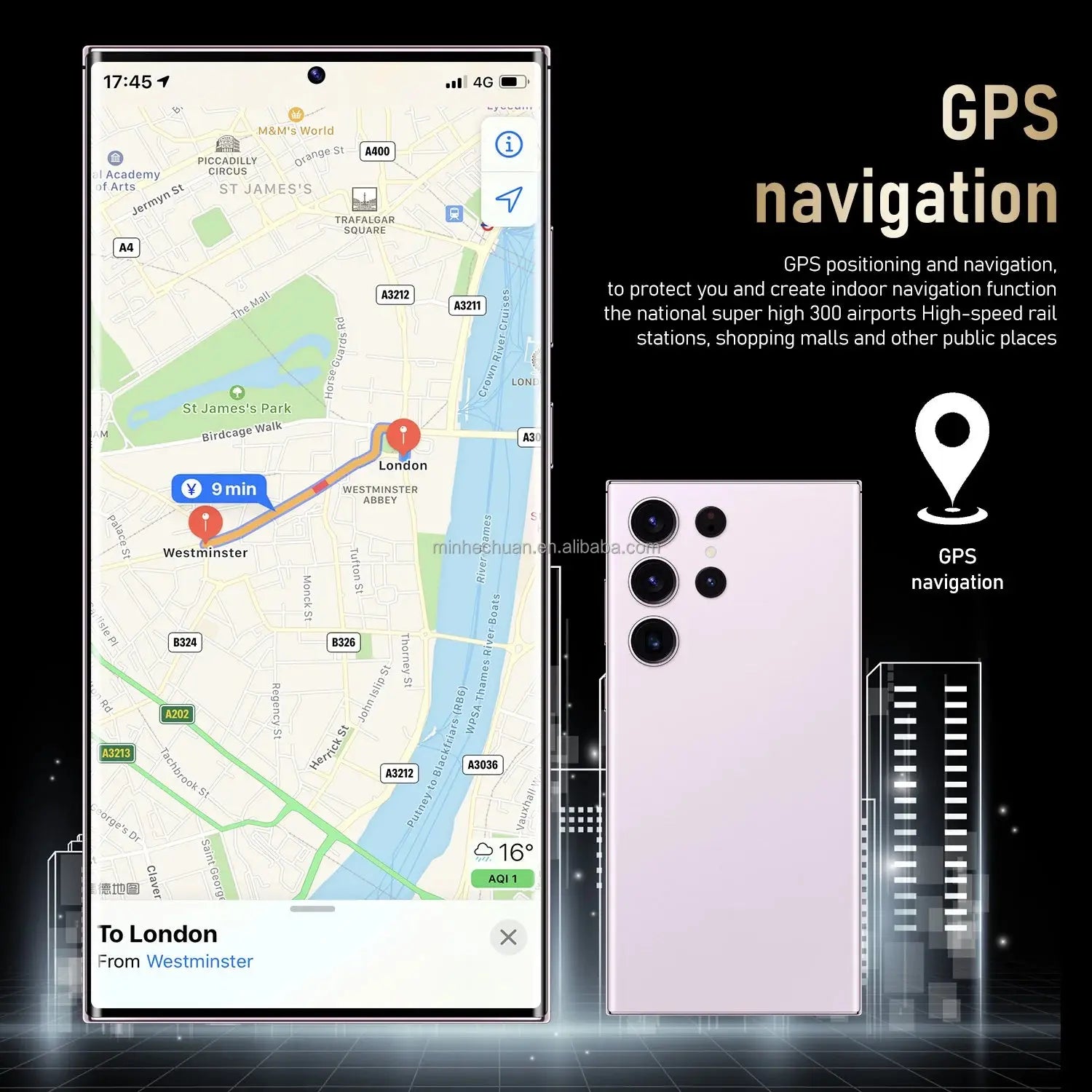 S24 Ultra 7.3 Inch High Definition Large Screen Android 13 All in One Video Game Wireless Network Low Cost 5g Mobile Phone GreatEagleInc