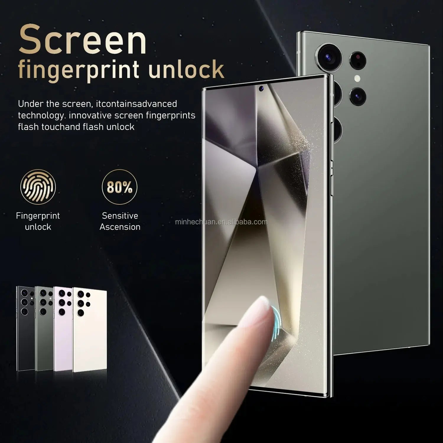 S24 Ultra 7.3 Inch High Definition Large Screen Android 13 All in One Video Game Wireless Network Low Cost 5g Mobile Phone GreatEagleInc