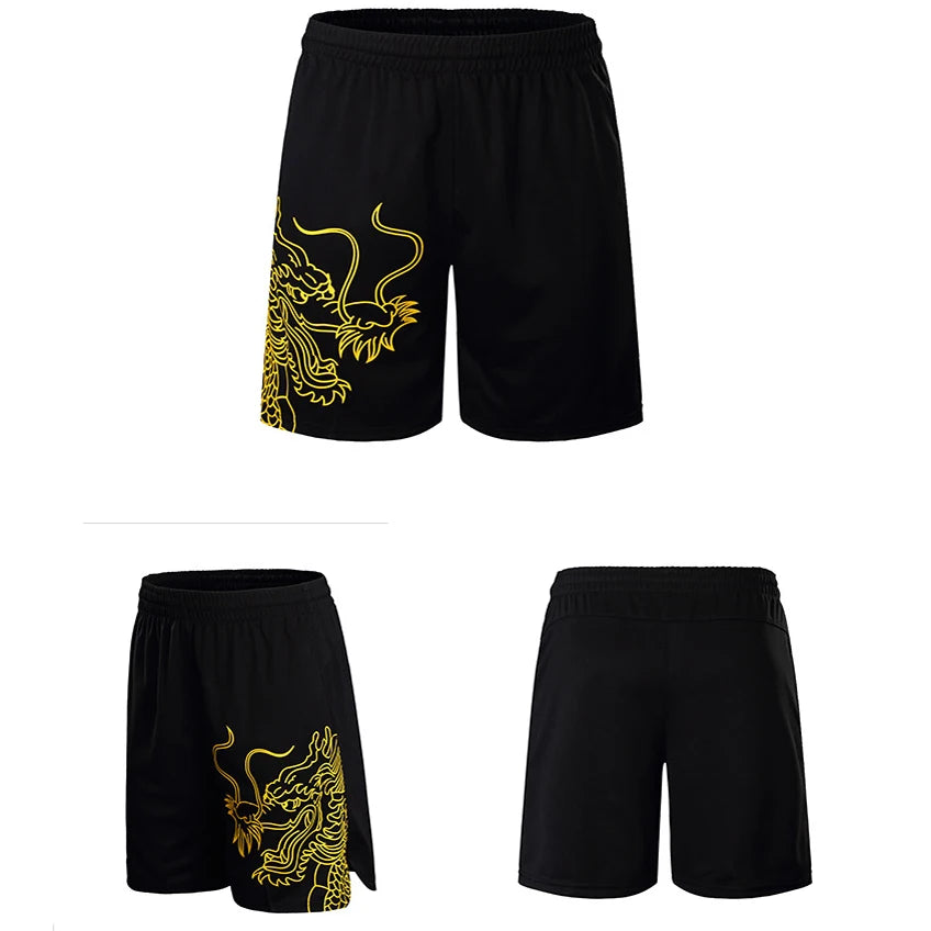 NEW Sports CHINA Dragon Table Tennis Jerseys Shorts Men Women Child Kids Ping Pong Jersey Table Tennis Shirt Sets Sport Shirts Yellow 1 Shorts