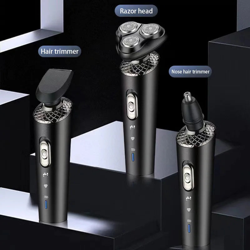 Electric Shavers for Men Waterproof Electric Trimmer Razor Wet &amp Dry Use Rechargeable Battery Rotary Shavers - GreatEagleInc