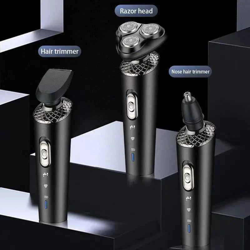 Electric Shavers for Men Waterproof Electric Trimmer Razor Wet &amp Dry Use Rechargeable Battery Rotary Shavers